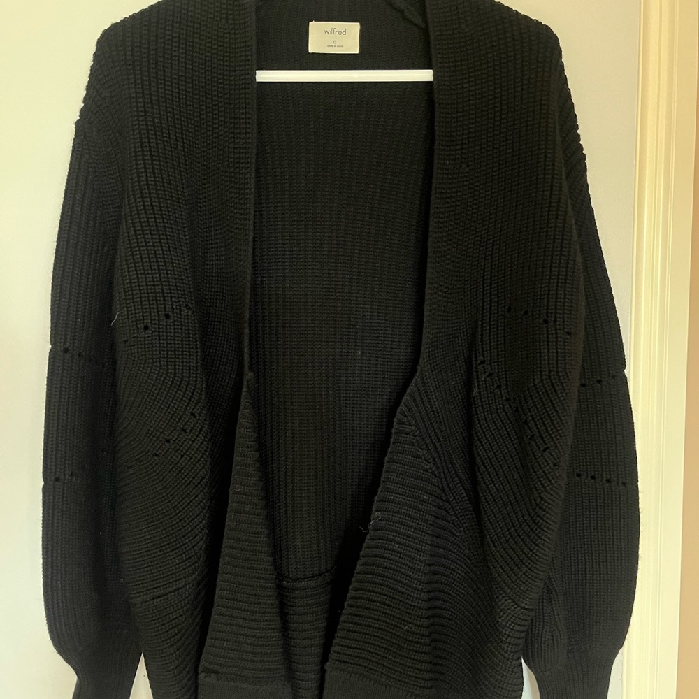 Wilfred Black Knit Cardigan